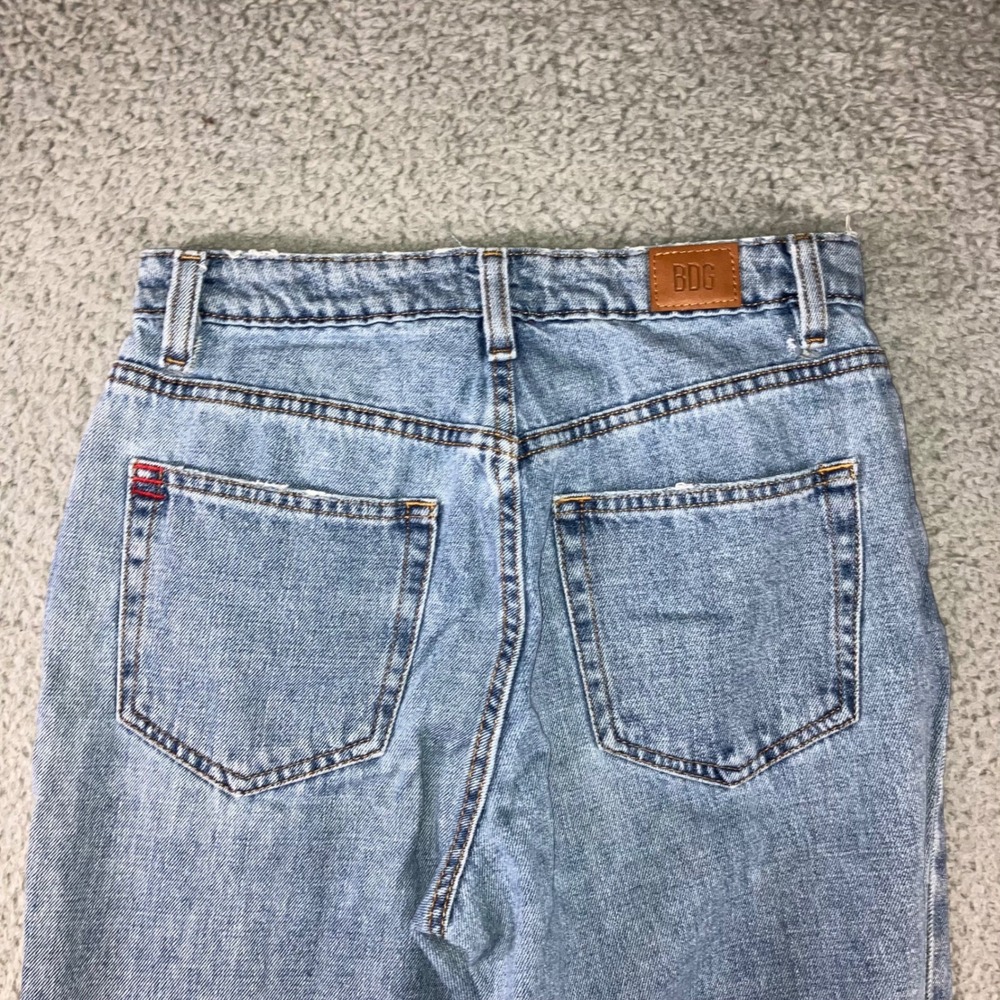 Mom Jeans Women 26 High Rise Light Wash Denim‎ Festival Relaxed Minimalist